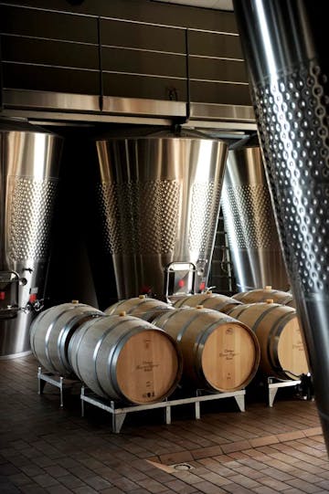 Vat room of Château Beau-Séjour Bécot
